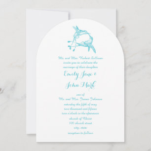 Blue Radiance Hummingbird Kiss Love Bird Wedding Einladung
