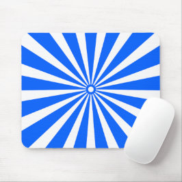 Blue Radiant Burst Mouse Pad – Modern Geometric En Mousepad