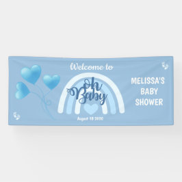 Blue Rainbow Baby Dusche Banner