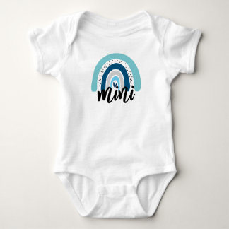 Blue Rainbow Baby Mini Strampler