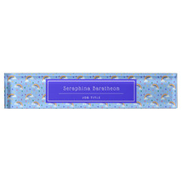 Blue Rainbow Sky Personalisiert Namensplakette