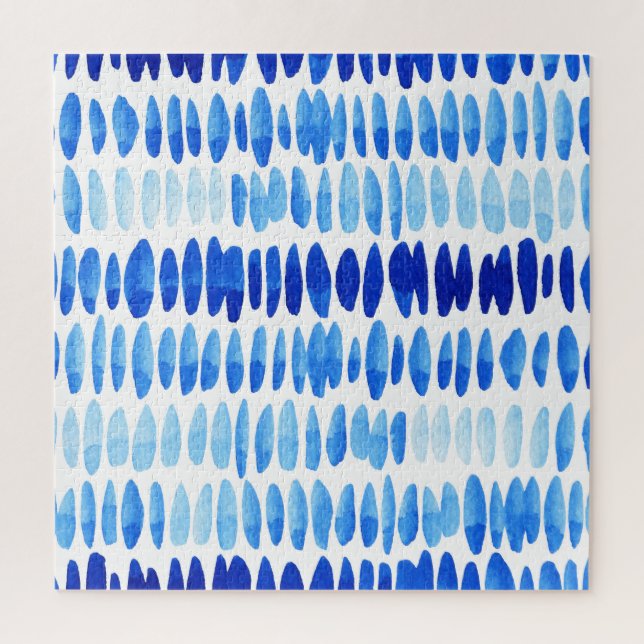 Blue Raindrops: Aquarell Nahtlos Abstrakt (Vertikal)