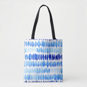 Blue Raindrops: Aquarell Nahtlos Abstrakt Tasche