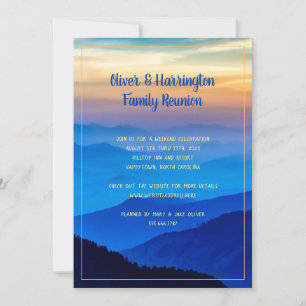 Blue Range Mountains Family Wiedersehen Einladung