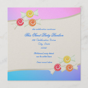 Blue Raspberry Candy Bat Mitzvah Einladung