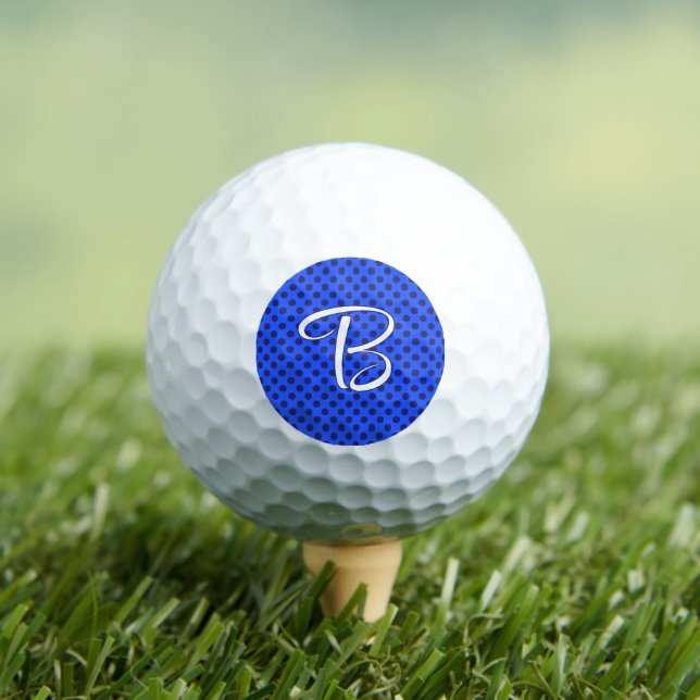 Blue Raspberry Polka Dots Personalisiert Golfball (Insitu T-Shirt)