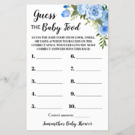 Blue rät die Baby Food Baby Duschkarte Flyer