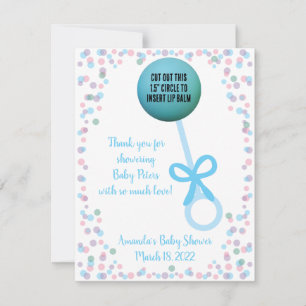 Blue Rattle EOS Lip Balm Baby Dusche Gefallen Einladung