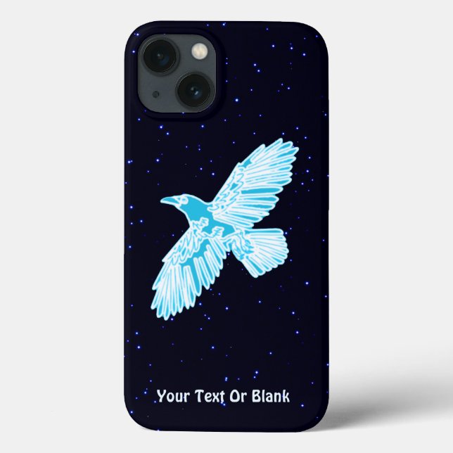 Blue Raven on Stars Case-Mate iPhone Hülle (Rückseite)
