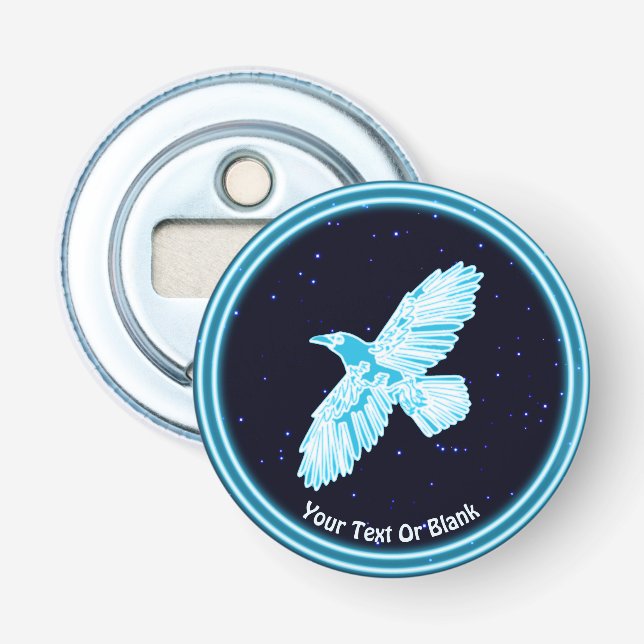Blue Raven on Stars Flaschenöffner (Vorderseite)