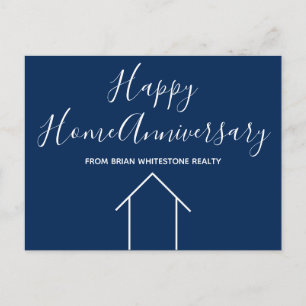 Blue Real Anwesen Company Custom House Marketing Postkarte