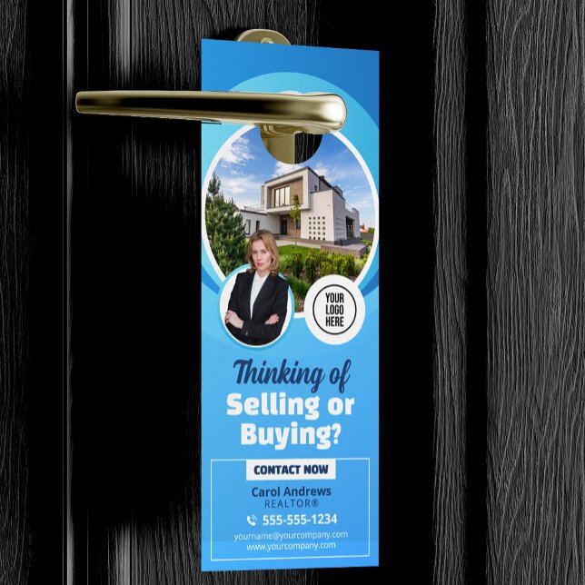 Blue Real Anwesen Market Report Realtor & Broker Türanhänger (Von Creator hochgeladen)