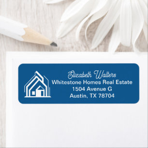 Blue Real Estate Company Realtor Rücksendeadresse