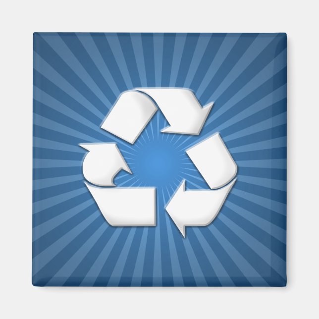 Blue Recycle Magnet 001 (Vorne)