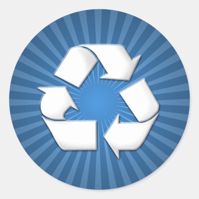 Blue Recycle Stickers 001 (Vorderseite)