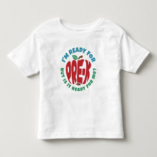Blue Red Apple Funny Bereit für Pre-K Kleinkind T-shirt
