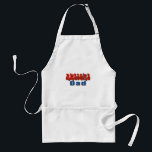 Blue & Red Awesome Dad Father's Day Schürze<br><div class="desc">Cool apron for dad</div>