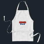 Blue & Red Awesome Dad Father's Day Schürze<br><div class="desc">Cool apron for dad</div>