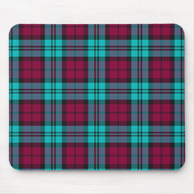 Blue Red Campbell Tartan Blackwatch Kariert Mousepad (Vorne)