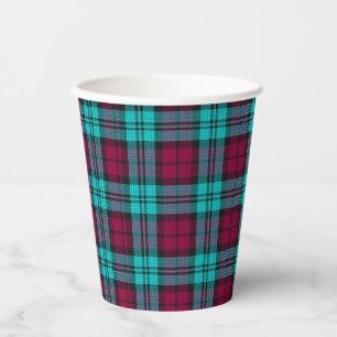 Blue Red Campbell Tartan Blackwatch Kariert Pappbecher