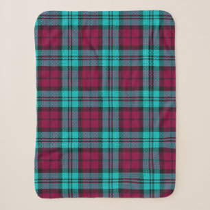 Blue Red Campbell Tartan Blackwatch Kariert Sherpadecke