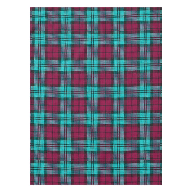 Blue Red Campbell Tartan Blackwatch Kariert Tischdecke (Vorderseite)