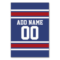 Blue Red Football Jersey Individuelle Name Number
