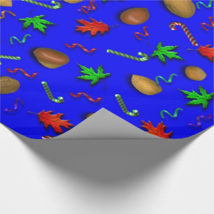 Blue Red Green Yellow Candy Cane Weihnachtsfeierta Geschenkpapier