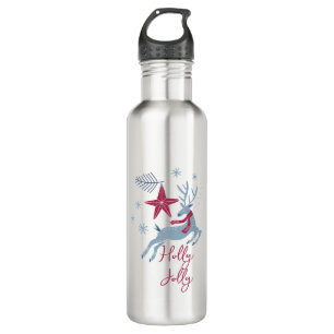 Blue Red Niedlich Simple Holiday Weihnachten Insul Edelstahlflasche