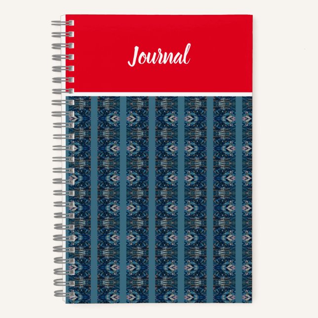 Blue/Red Notebook von Adiela Akoo - CUSTOMIZE it Notizbuch (Vorderseite)