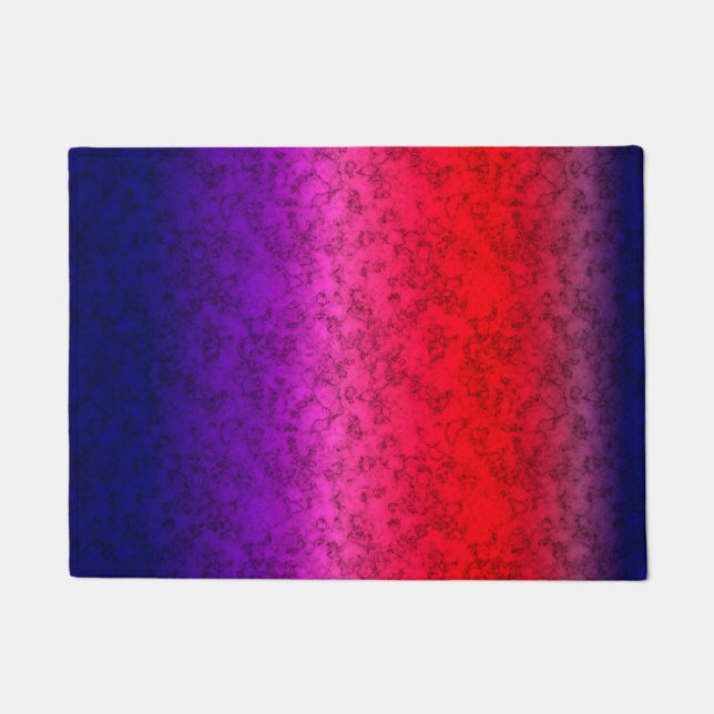 Blue-red Ombre Fußmatte (Vorderseite)