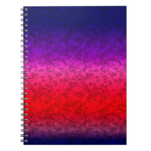 Blue-red Ombre Notizblock