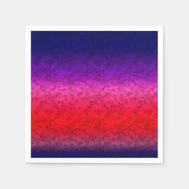 Blue-red Ombre Serviette (Vorderseite)