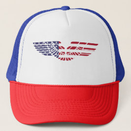 Blue Red Toned 4. Juli Trucker Hat Truckerkappe