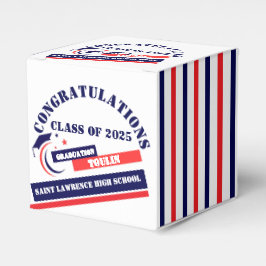 Blue Red White Abschluss 2025 Custom Party Geschenkschachtel