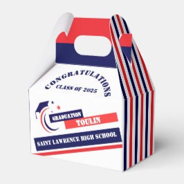 Blue Red White Abschluss 2025 Custom Party Geschenkschachtel