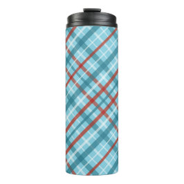 BLUE RED WHITE HOLIDAY PATTERNS THERMOSBECHER