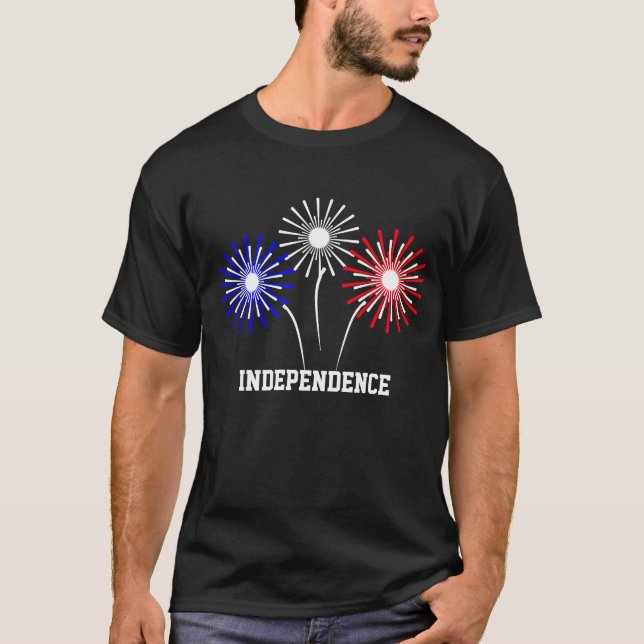 Blue Red White Independence Firewalls T-Shirt (Vorderseite)