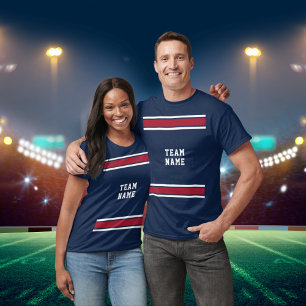 Blue Red White Sports Jersey Teamname Unisex T-Shirt