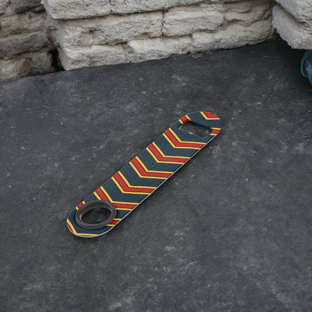 Blue Red Zickzack Stripes Cutting Board Speed Flaschenöffner (Bottle Openers)