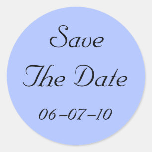 Blue Regency Enregistrer La Date Stickers Mariage