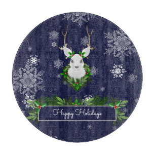 Blue Reindeer Cutting Board Schneidebrett