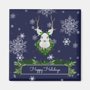 Blue Reindeer Magnet