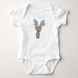 Blue Reindeer Weihnachtsfest T - Shirt
