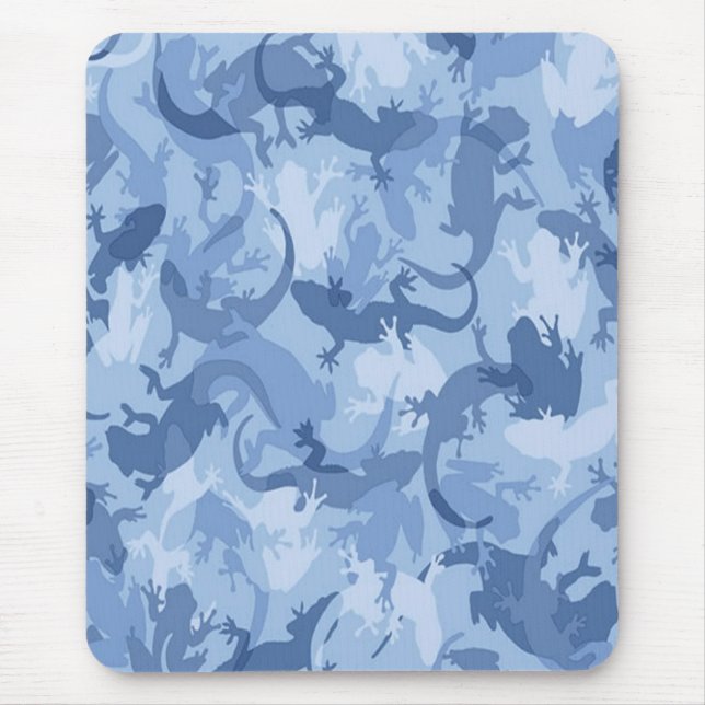 Blue Reptile Camouflage Mouse Pad Mousepad (Vorne)