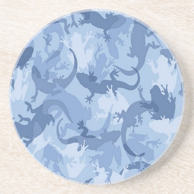 Blue Reptile Camouflage Untersetzer (Vorne)