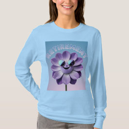 Blue Retirement Lavendel Blume T - Shirt