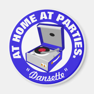 Blue Retro Dansette Record Player Magnet