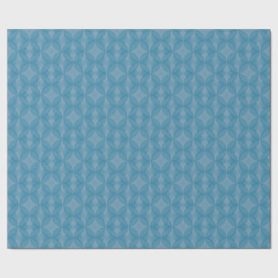 Blue Retro Gemustert Geschenkpapier