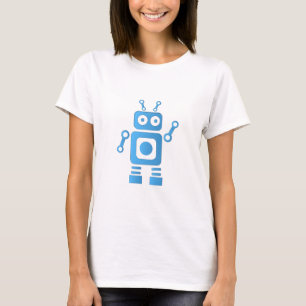 Blue Retro Robot T-Shirt